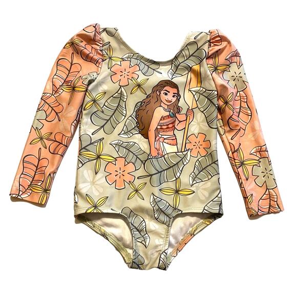 Disney Other - Disney Princess Moana 1pc Swimsuit Rashguard UPF 50+ Toddler Girls Size 2T